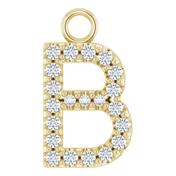 Large Diamond Letter Dangle