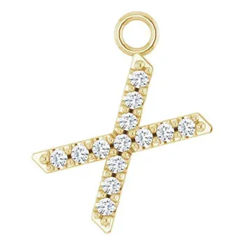 Large Diamond Letter Dangle