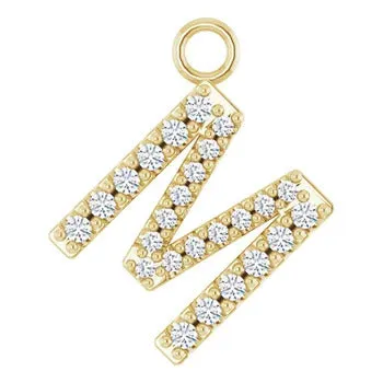 Large Diamond Letter Dangle