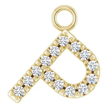 Large Diamond Letter Dangle