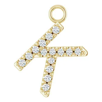 Large Diamond Letter Dangle