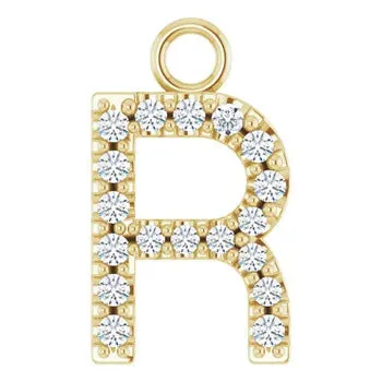 Large Diamond Letter Dangle