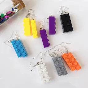 Lego blocks earrings