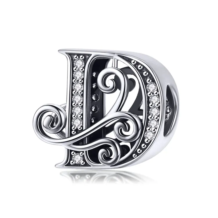 Letter D Initial Alphabet Charm