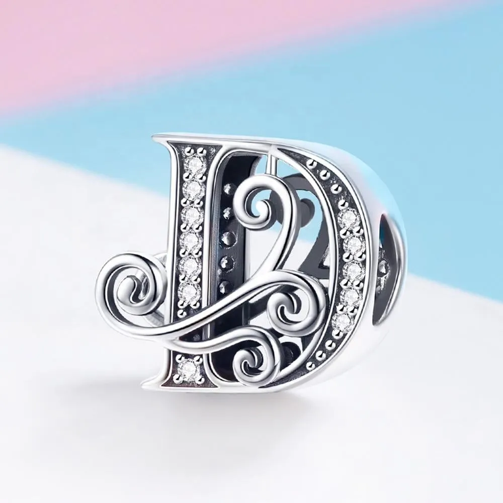 Letter D Initial Alphabet Charm