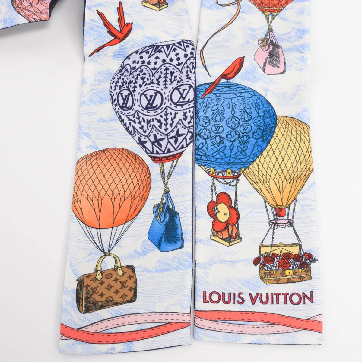 Louis Vuitton Blue Silk Up and Away Bandeau