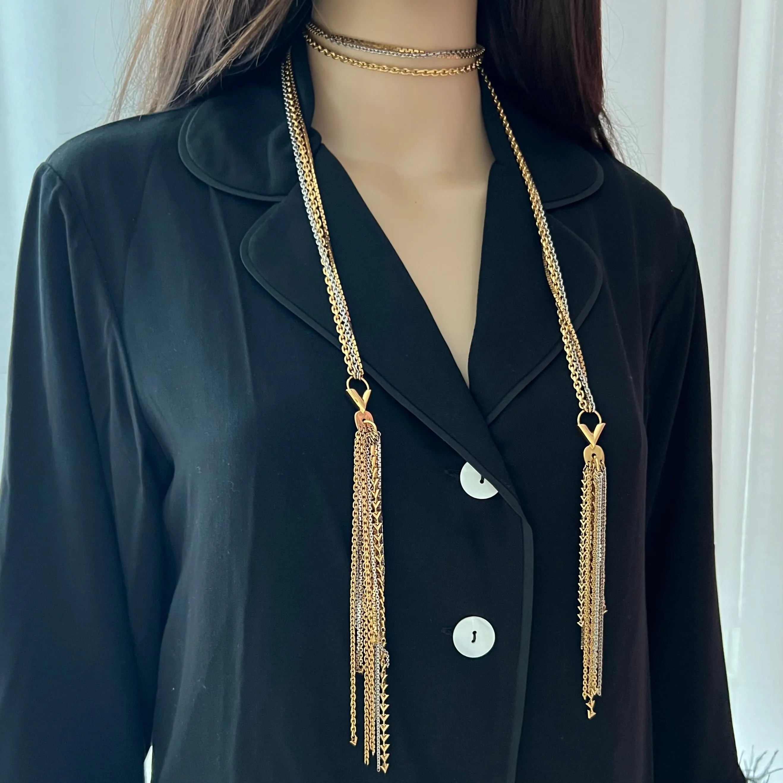 Louis Vuitton Long Fringe Necklace