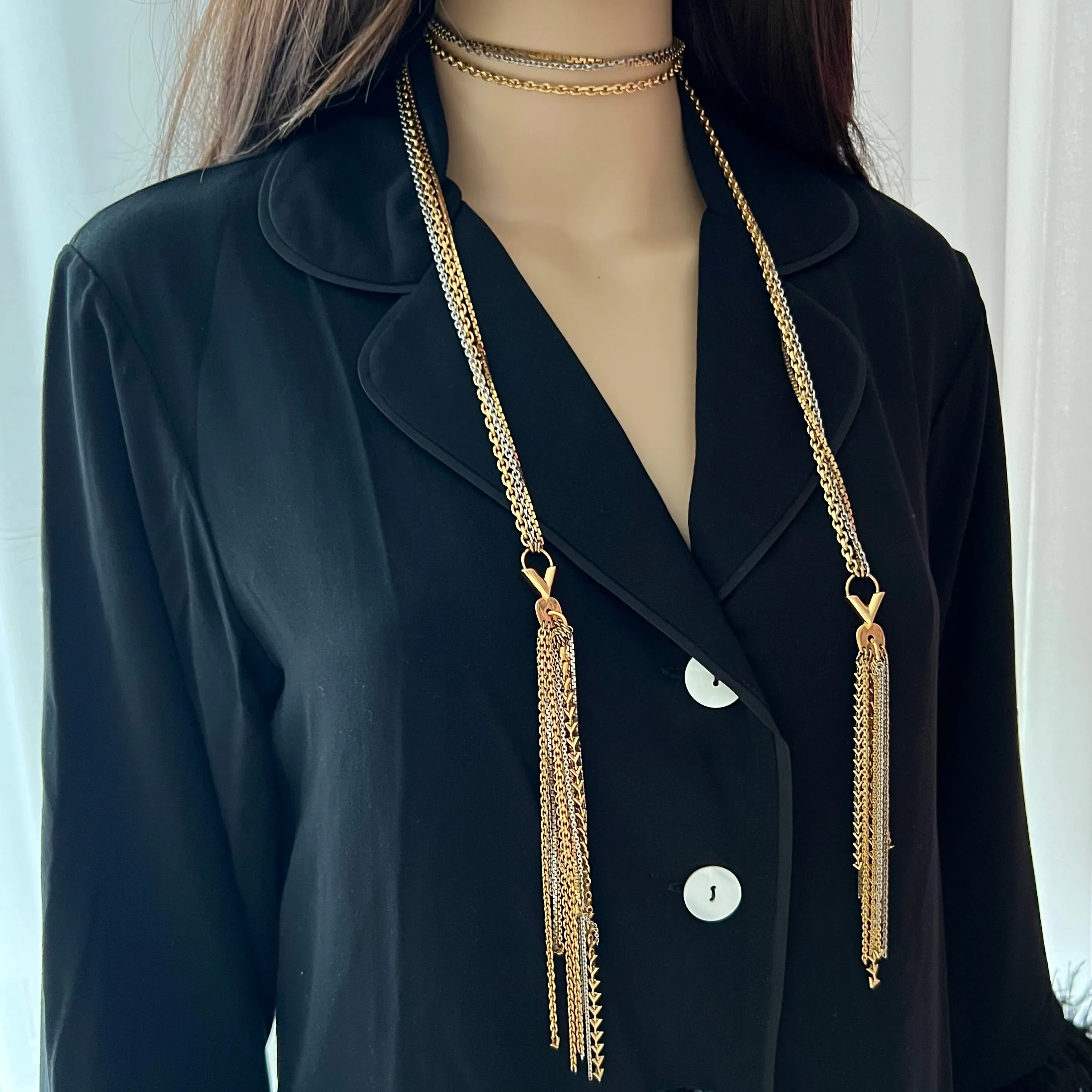 Louis Vuitton Long Fringe Necklace