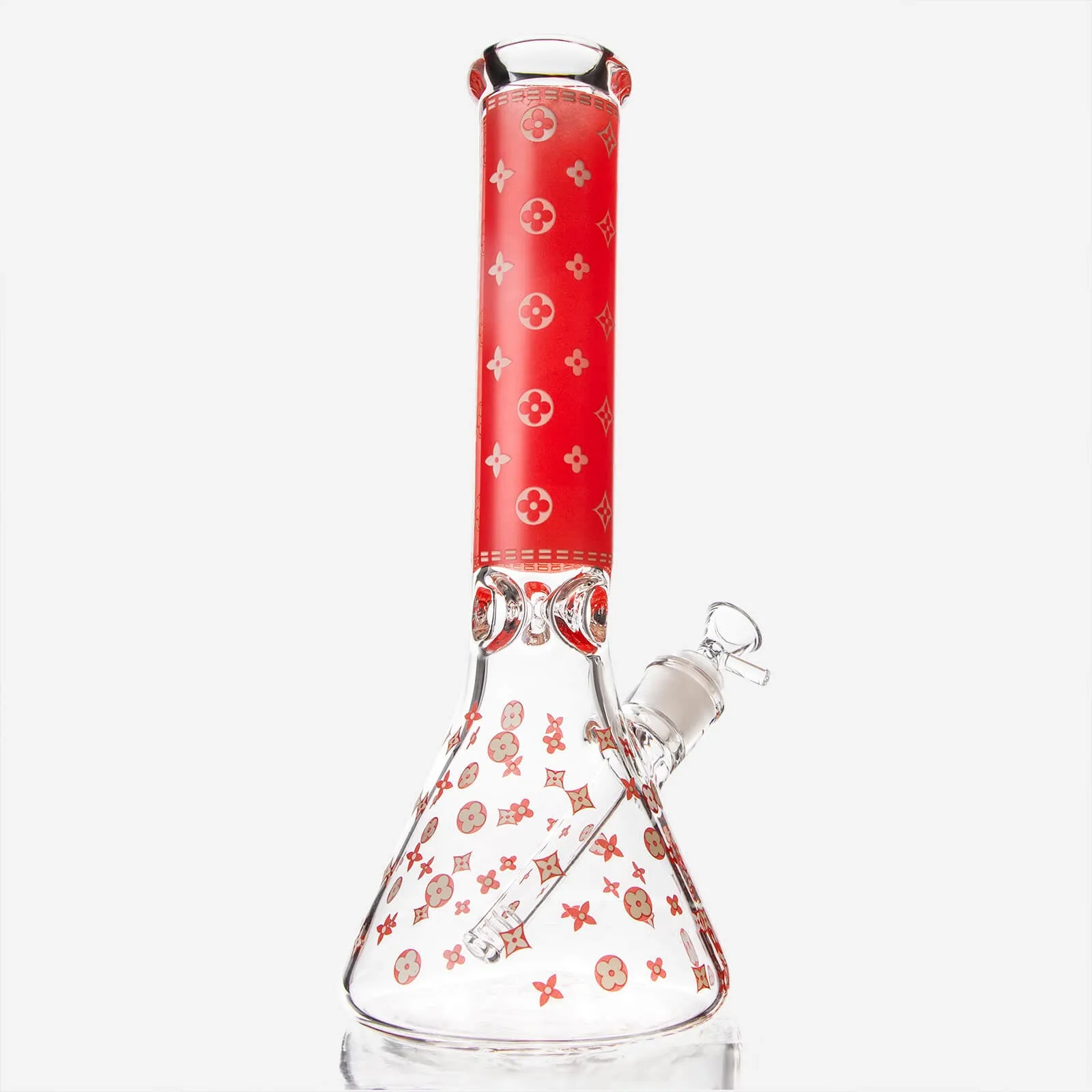 LV Pattern Beaker Bong 13.5"