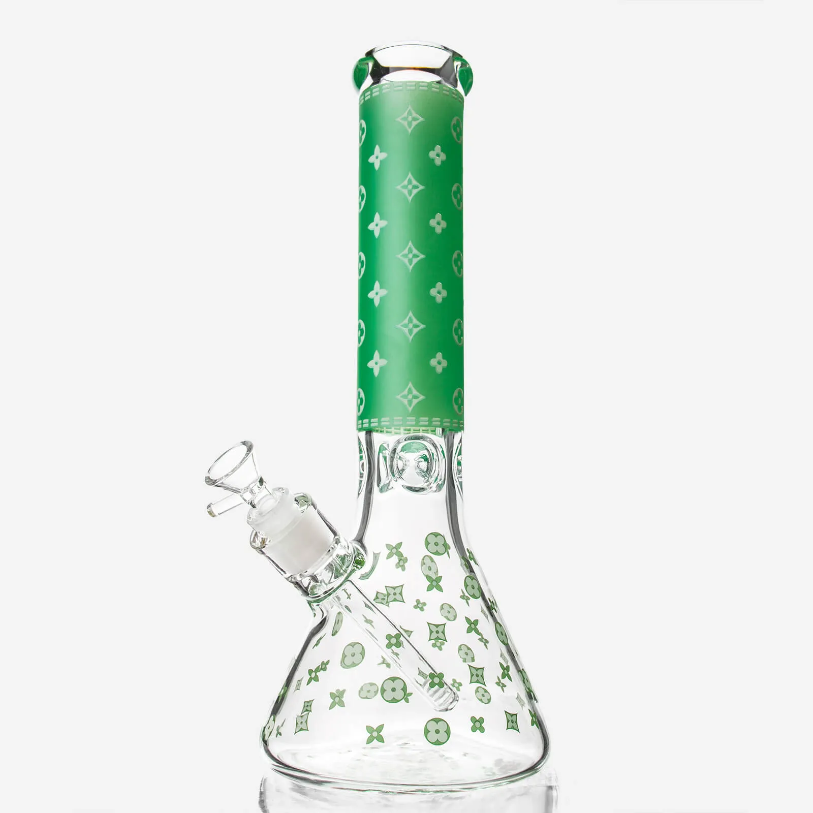 LV Pattern Beaker Bong 13.5"