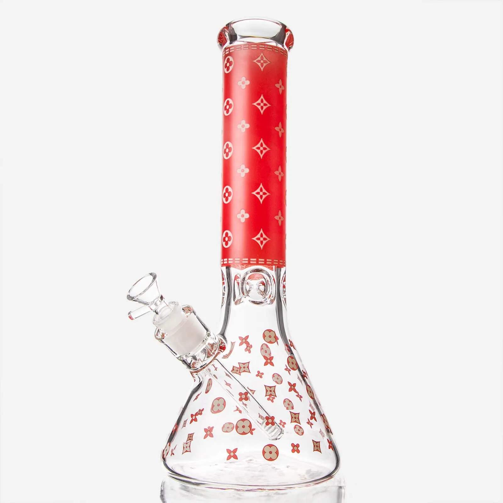 LV Pattern Beaker Bong 13.5"