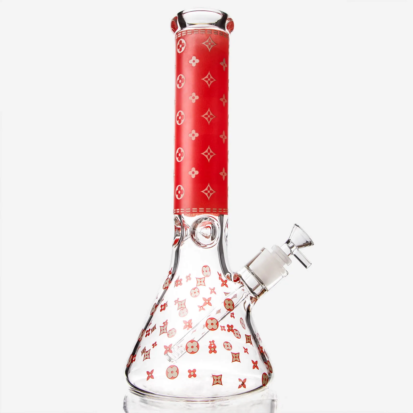 LV Pattern Beaker Bong 13.5"