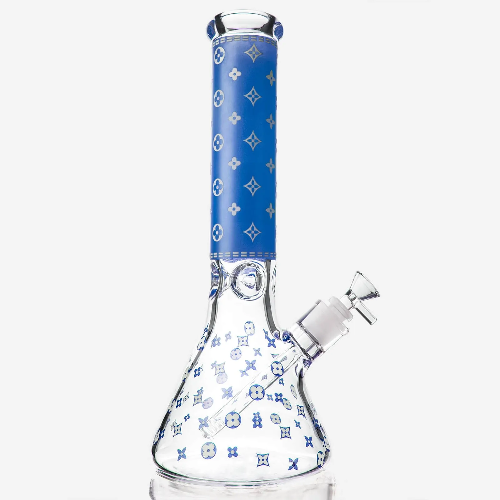 LV Pattern Beaker Bong 13.5"