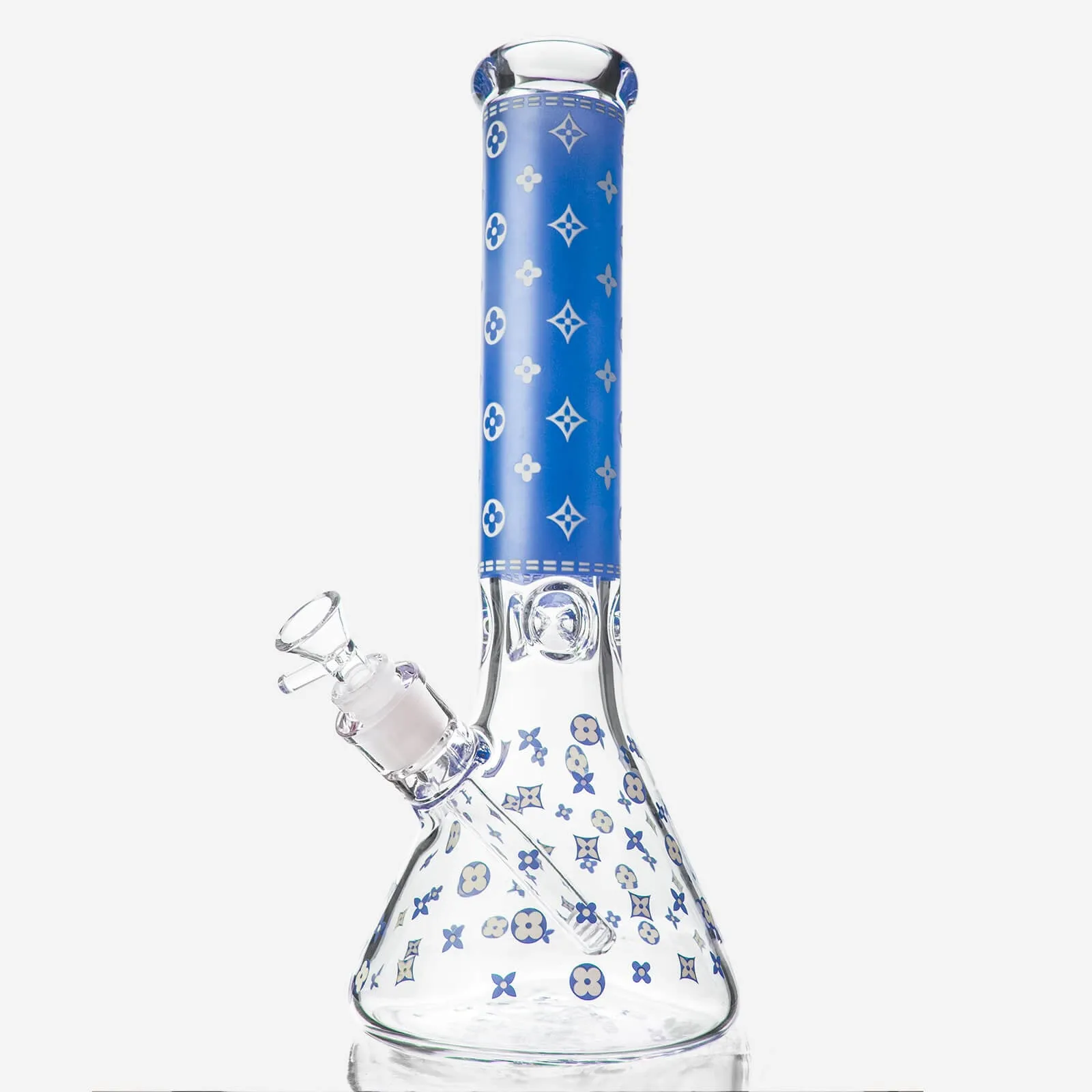 LV Pattern Beaker Bong 13.5"