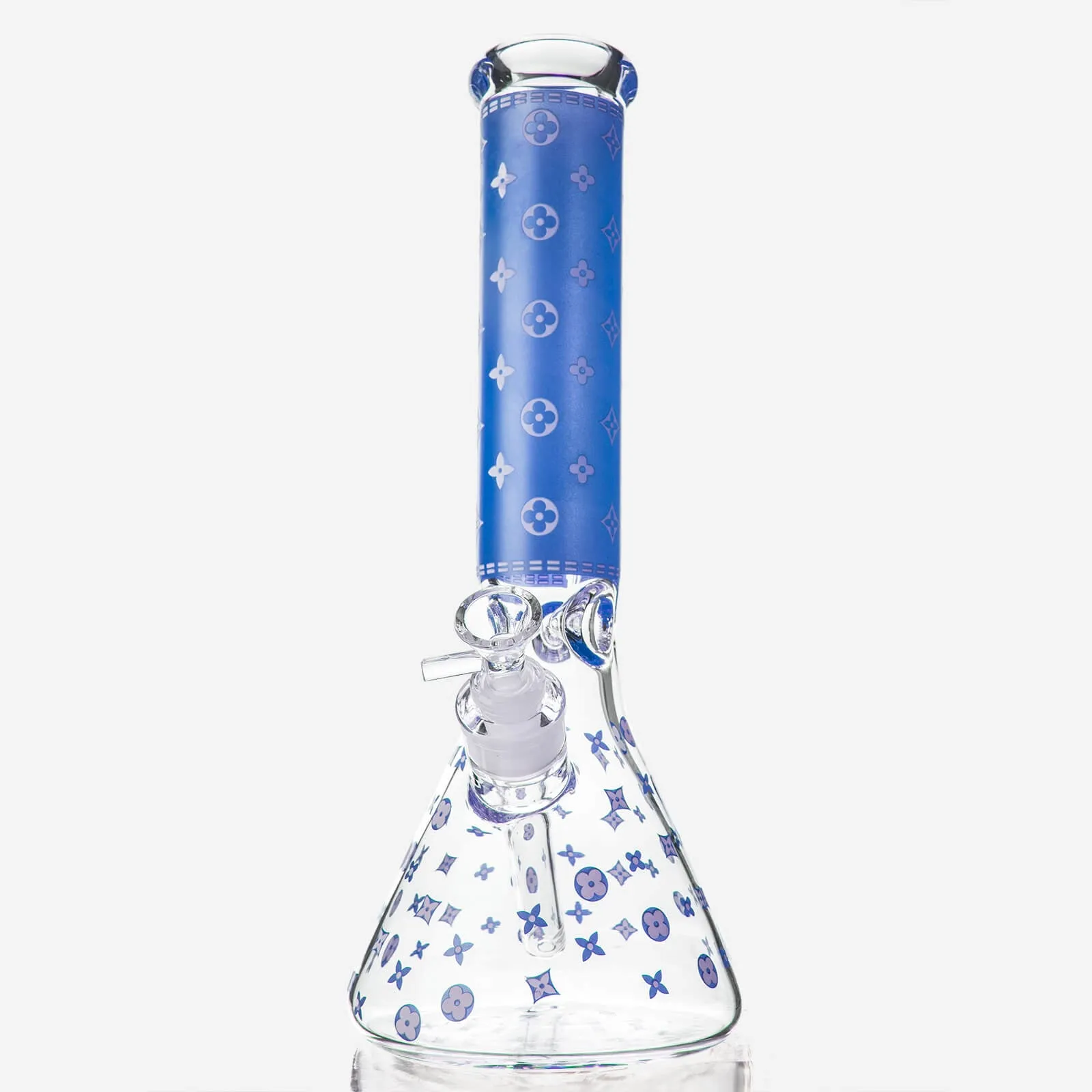 LV Pattern Beaker Bong 13.5"