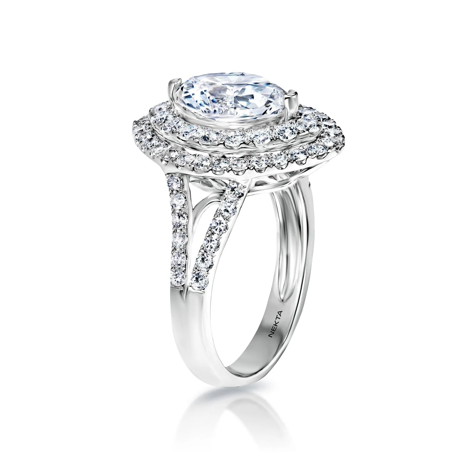 Malia 3 Carat D SI1 Marquise Cut Diamond Engagement Ring in 14k White Gold By Mike Nekta