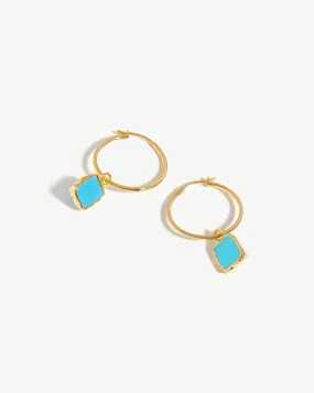 Medium Charm Hoop Earrings