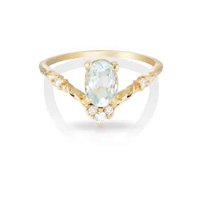 Mira II | aquamarine & diamonds