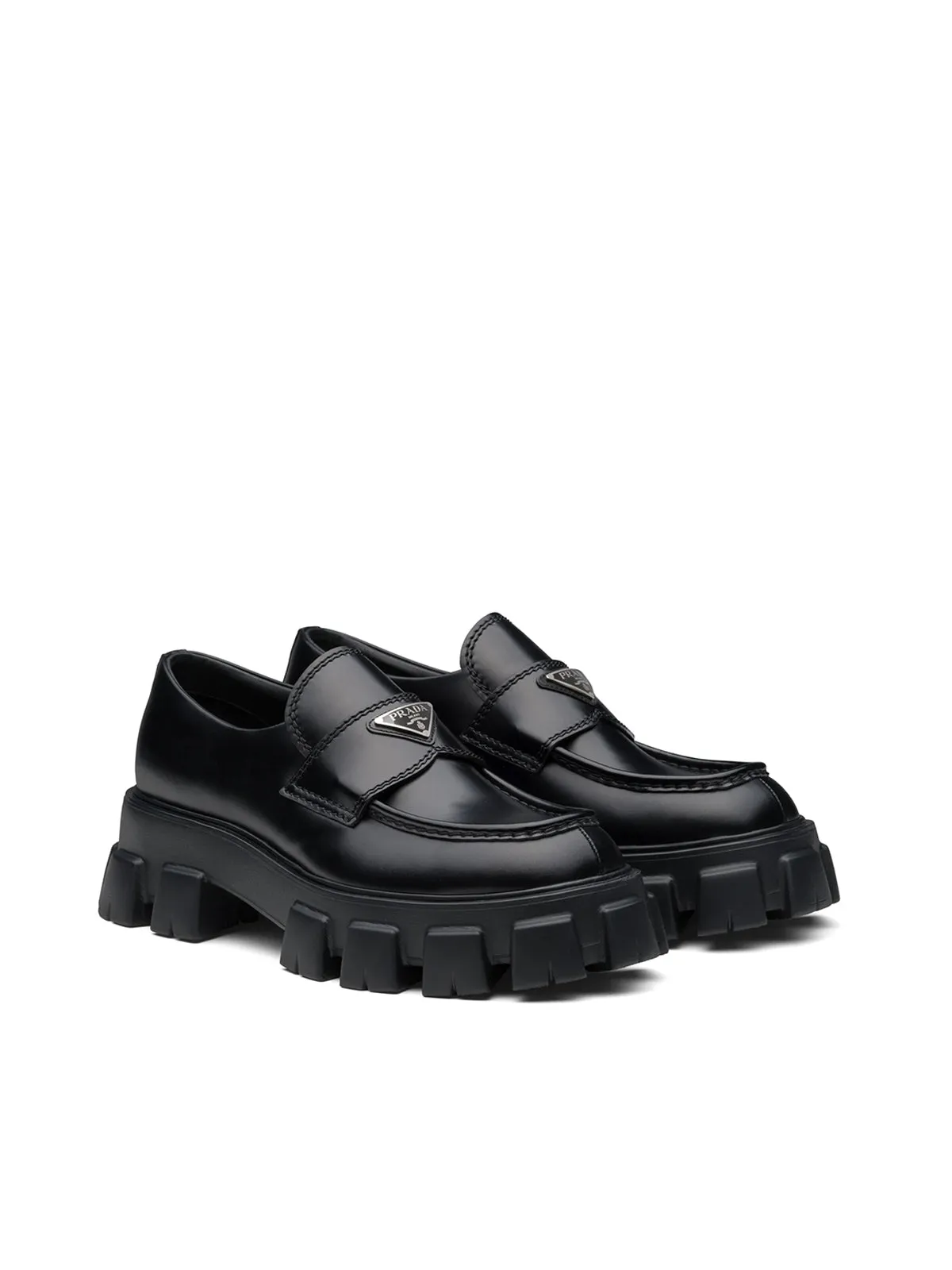 Monolith brushed leather loafers