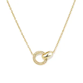 Pavé Lab Grown Diamond Interlocking Love Necklace