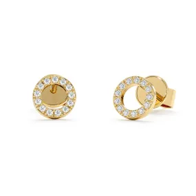 Pavé Lab Grown Diamond Mini Halo Stud Earrings