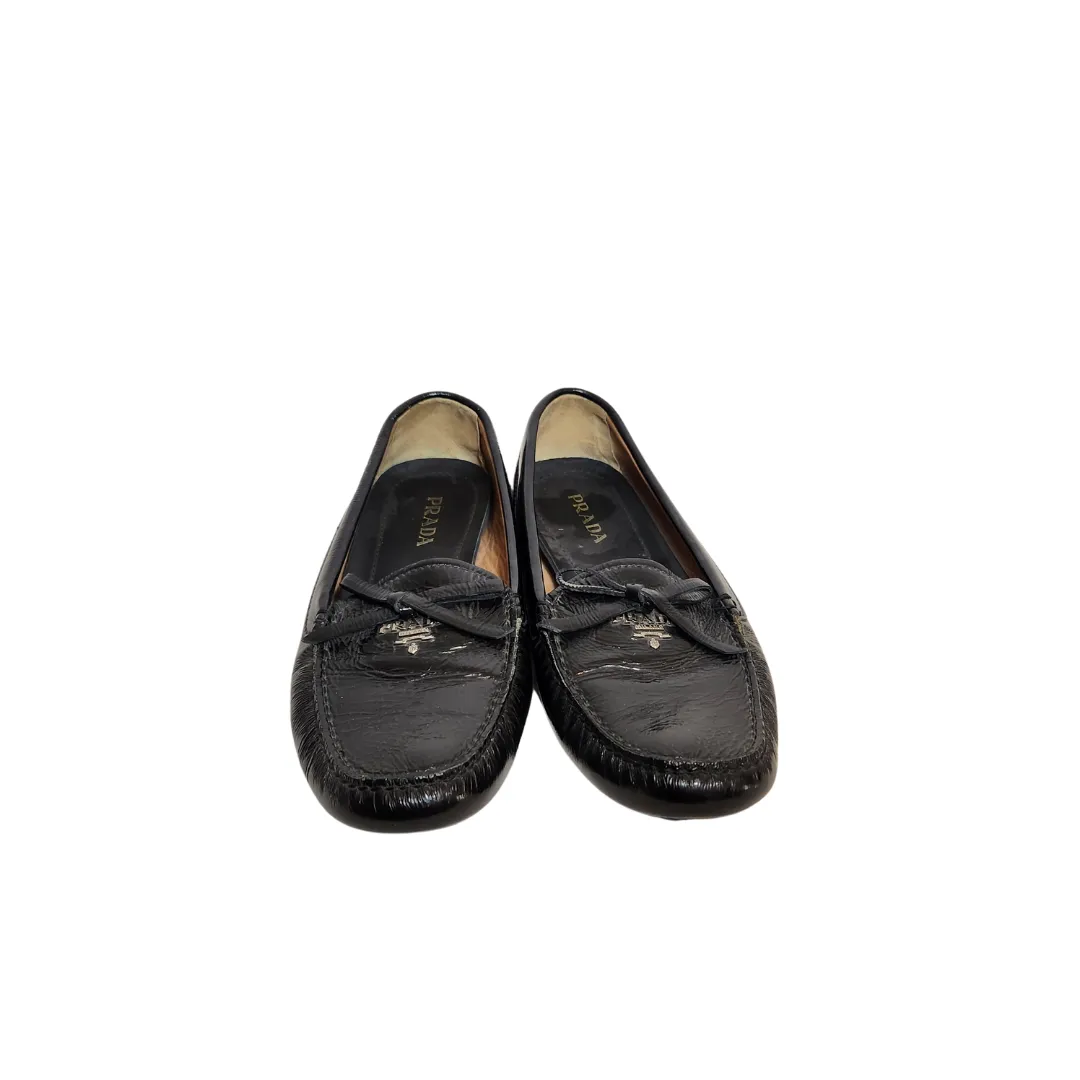 Prada Black Leather Loafers | Pre Loved |