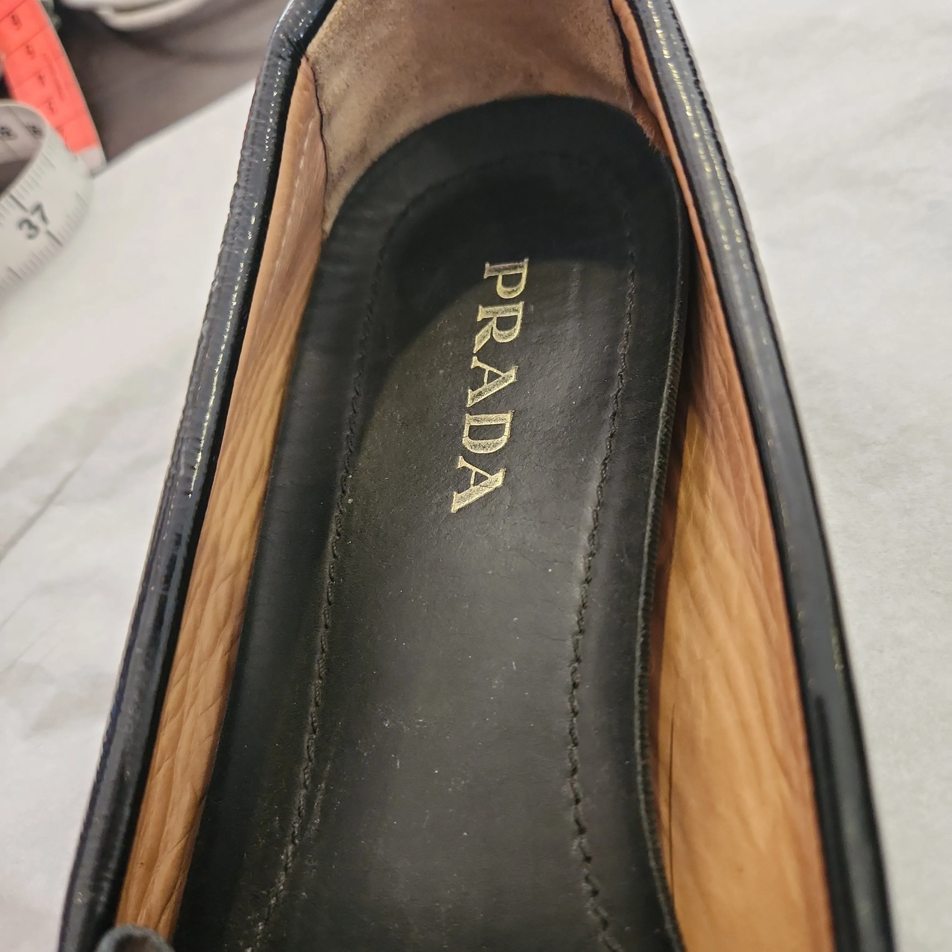 Prada Black Leather Loafers | Pre Loved |