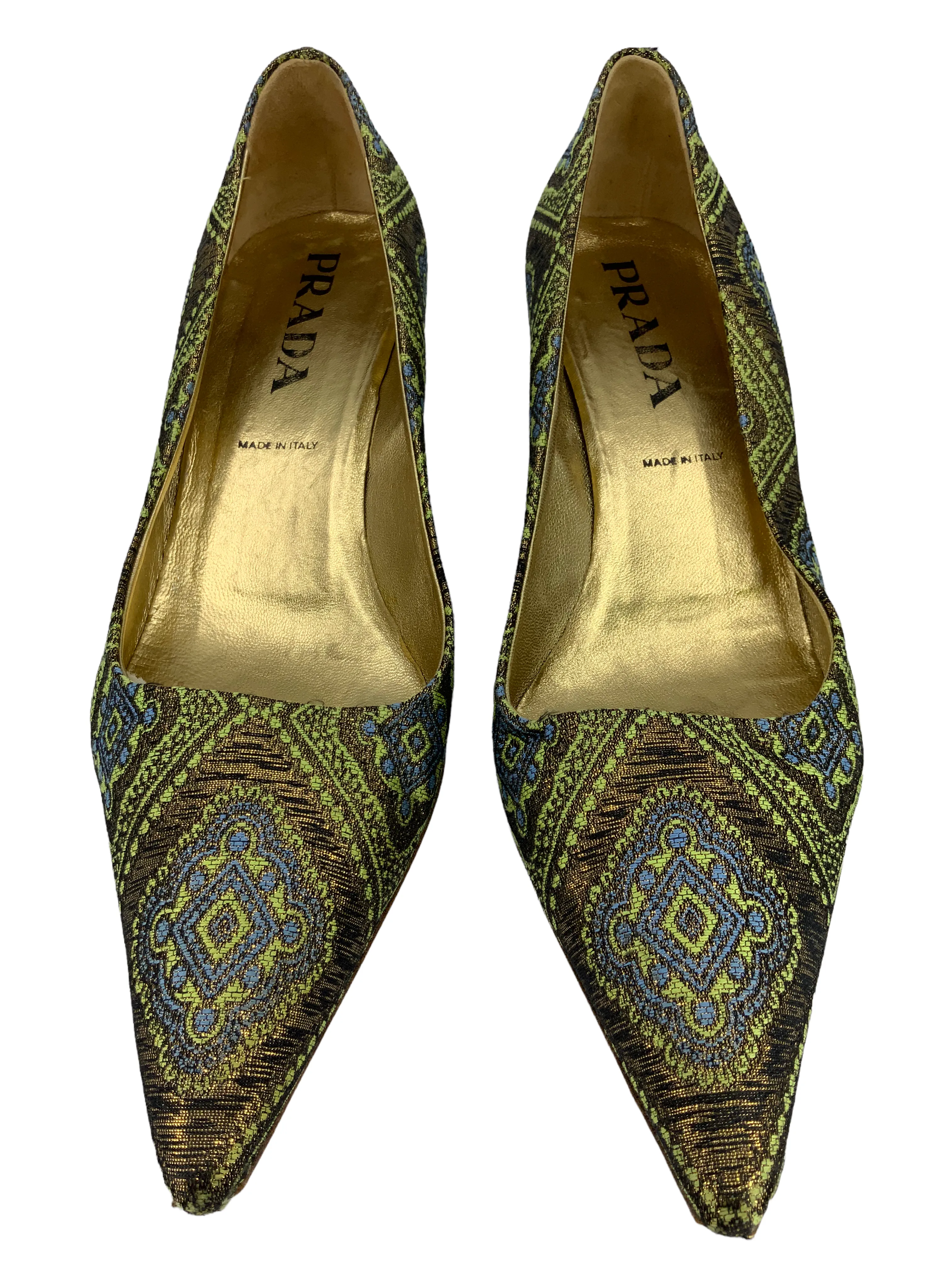 Prada Jacquard Printed Pumps Size 8.5