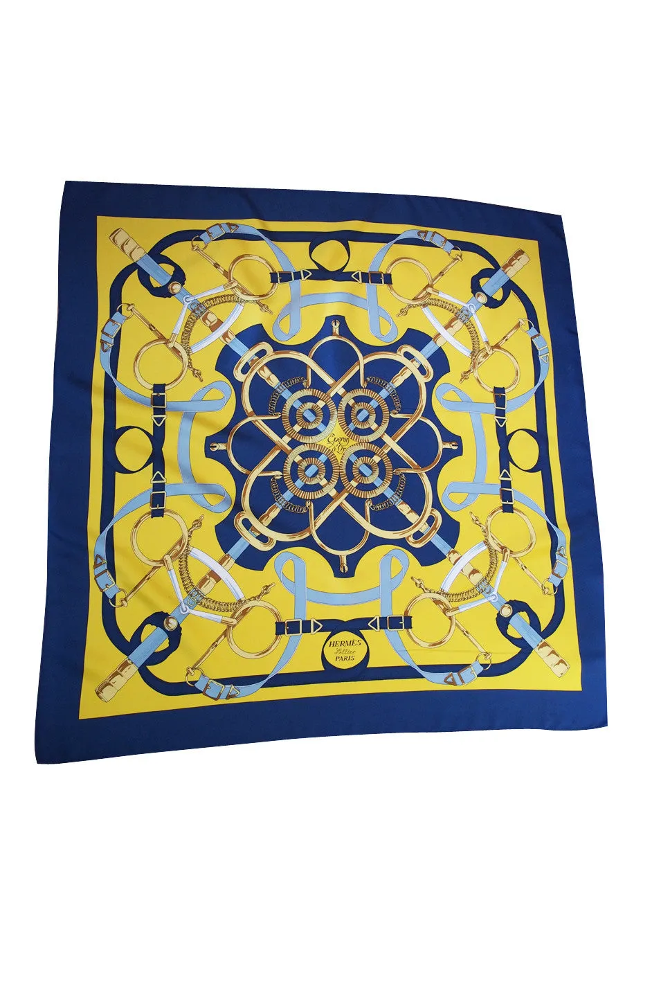 "Eperon D'or" Henri d'Origny Hermes Silk Scarf