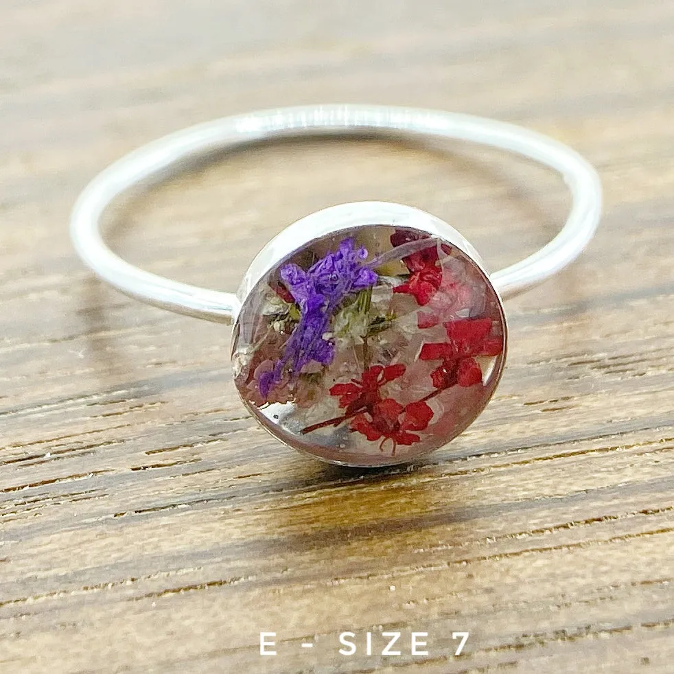 Real Flowers Terrarium Rings