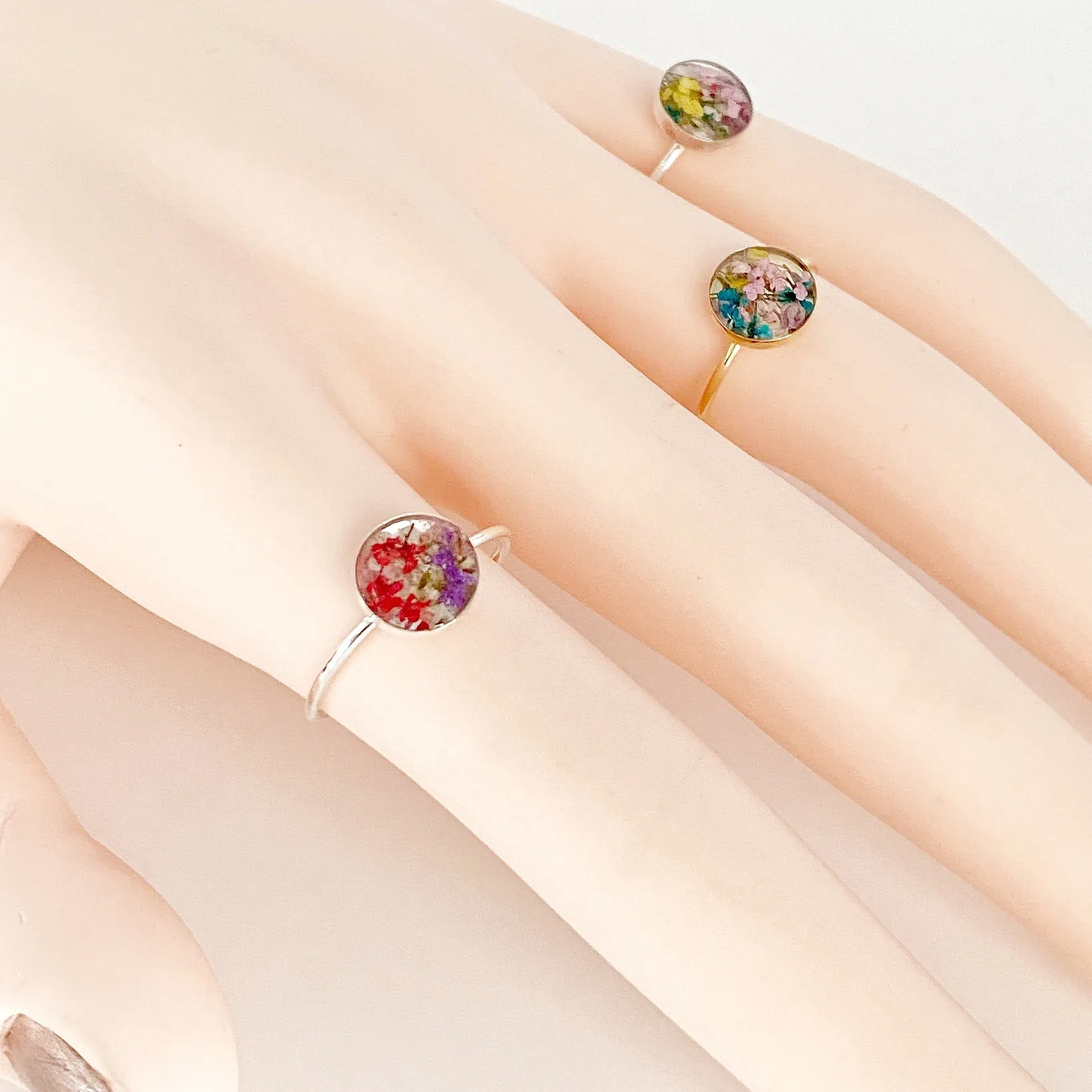 Real Flowers Terrarium Rings