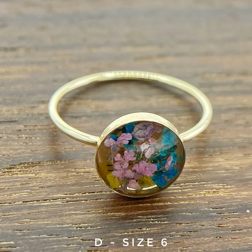 Real Flowers Terrarium Rings