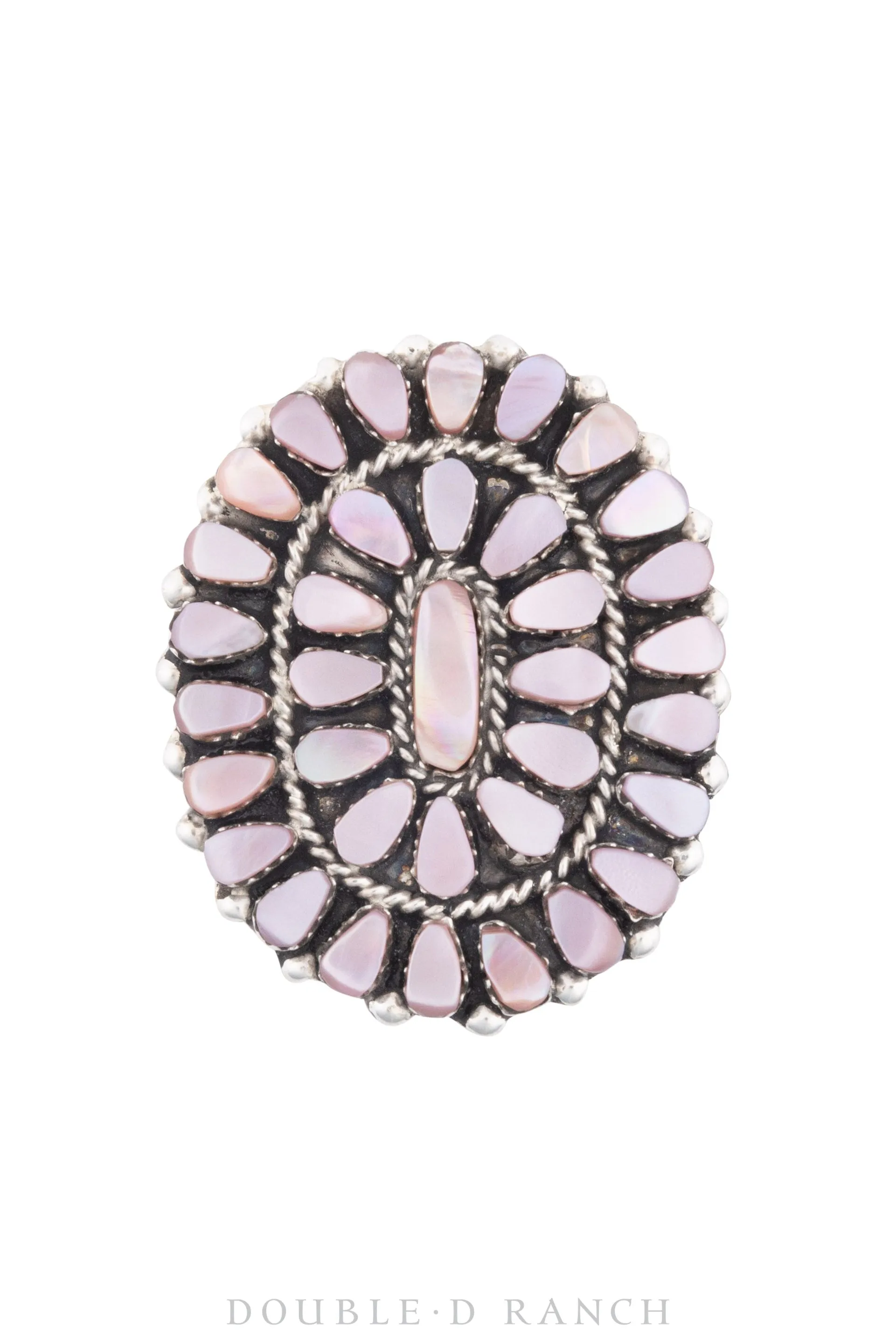 Ring, Cluster, Pink Mother of Pearl. Hallmark, 435-1