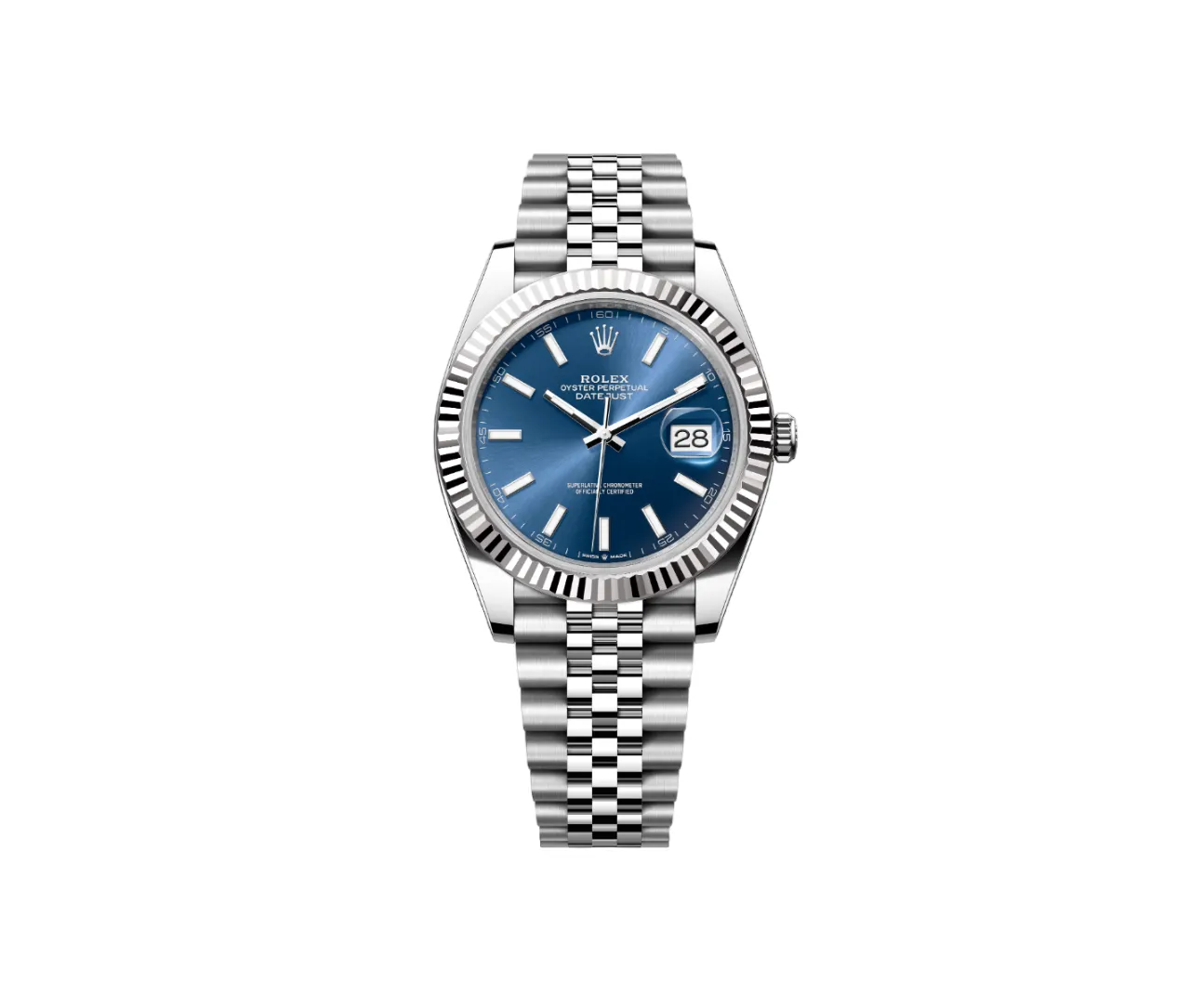 Rolex Datejust 41mm 'Oystersteel White Gold Blue Dial Jubilee Bracelet'