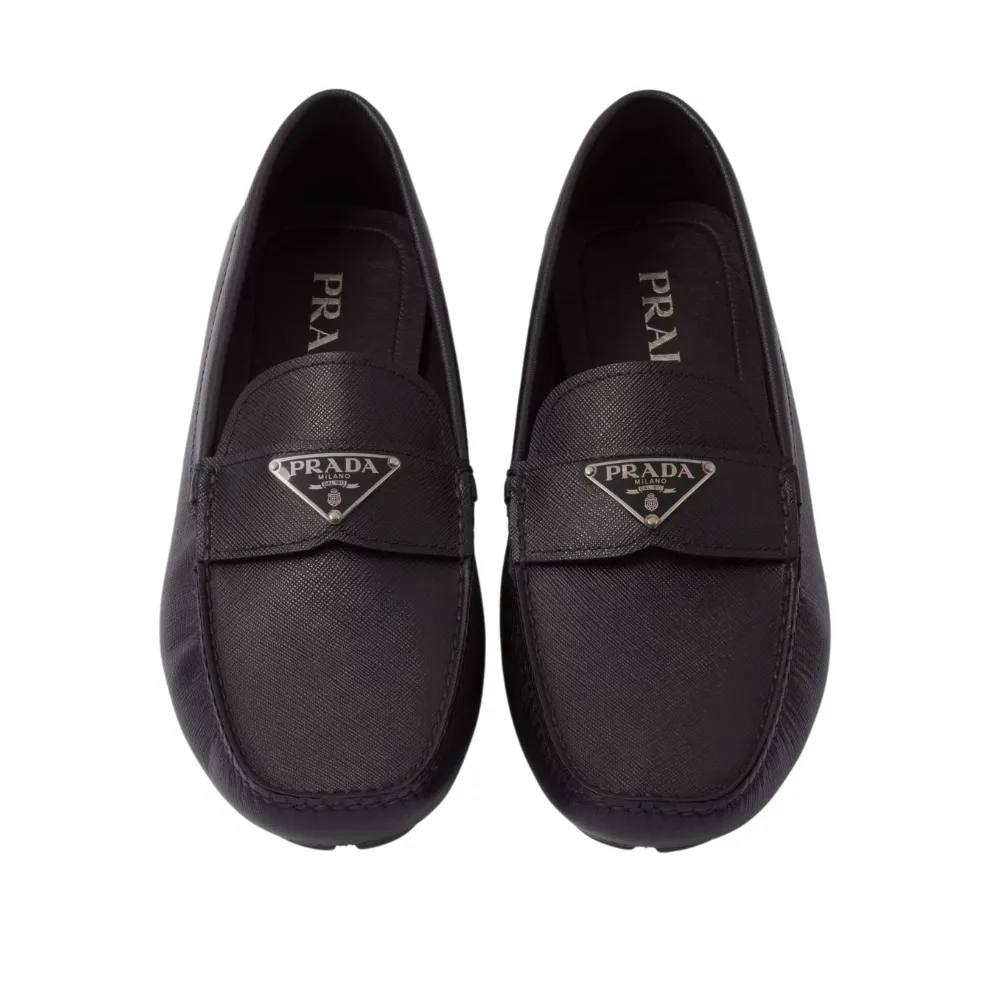 Saffiano Leather Loafers