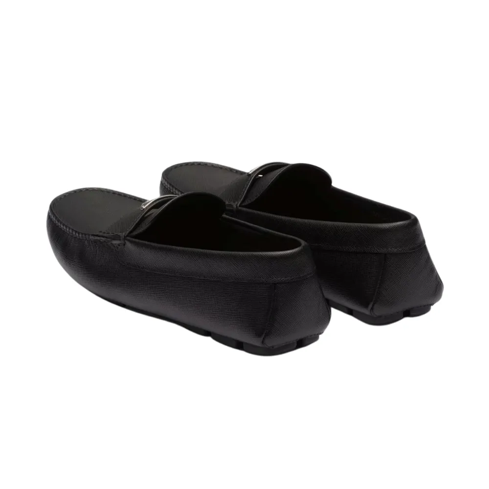 Saffiano Leather Loafers