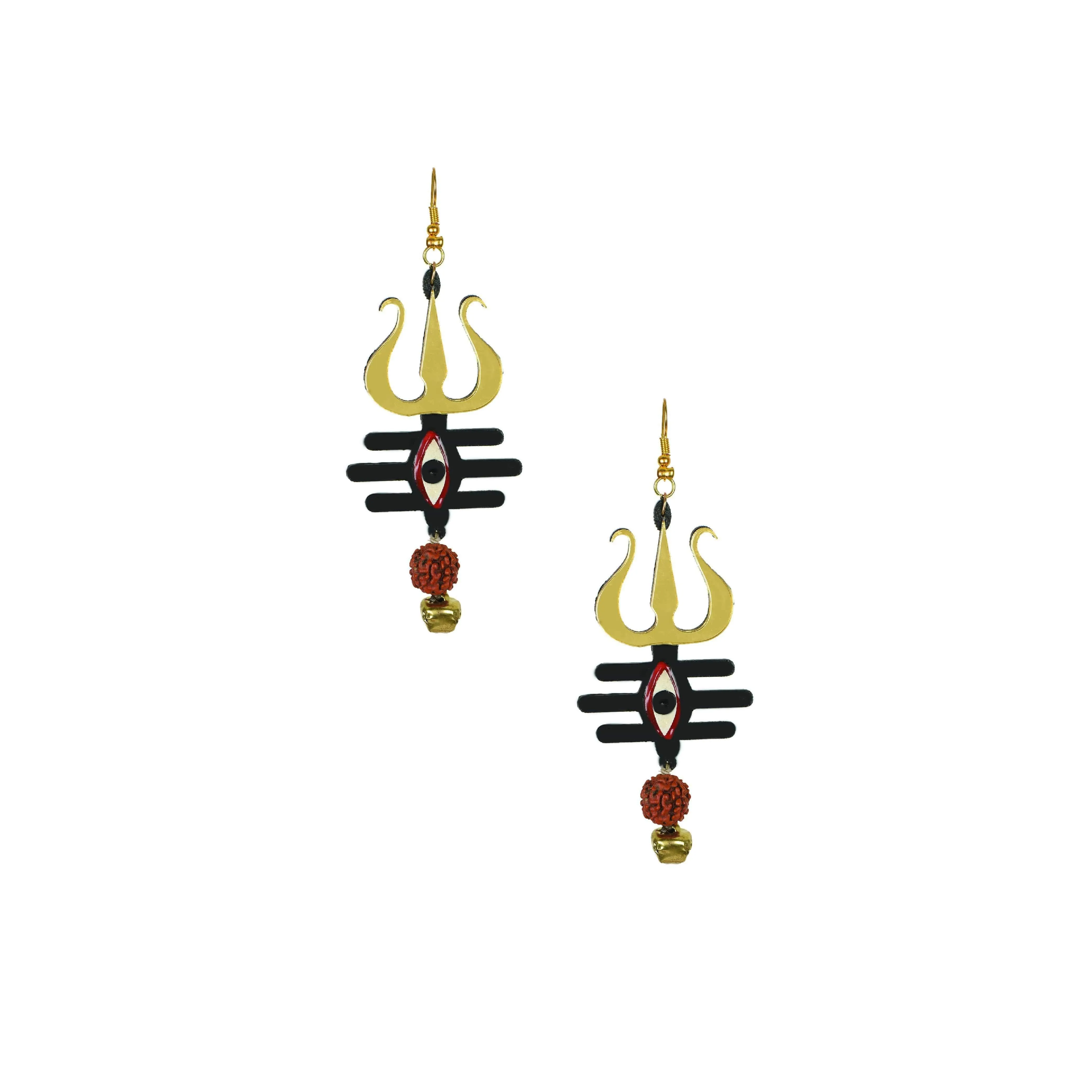 Shiva Hand painted Earring