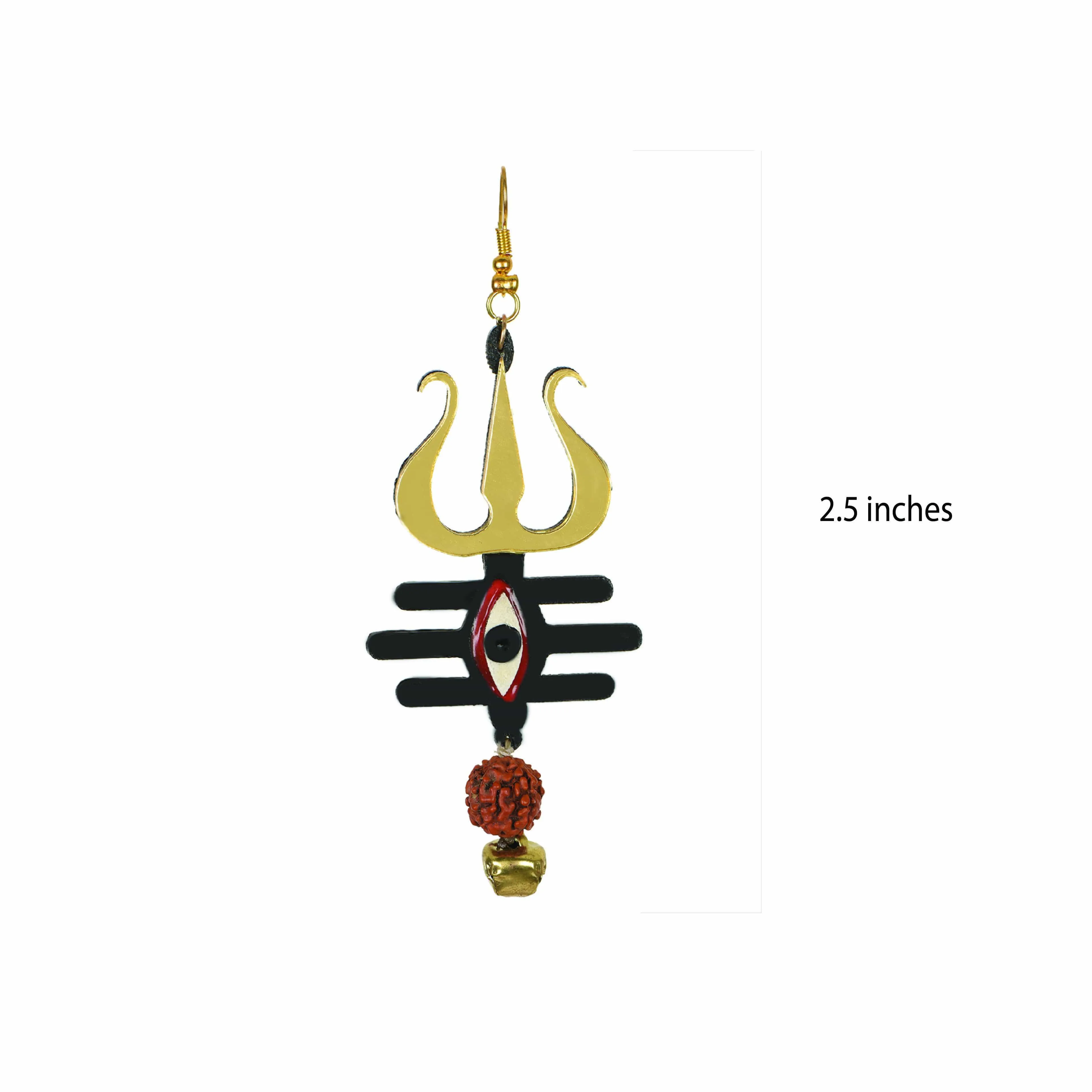 Shiva Hand painted Earring