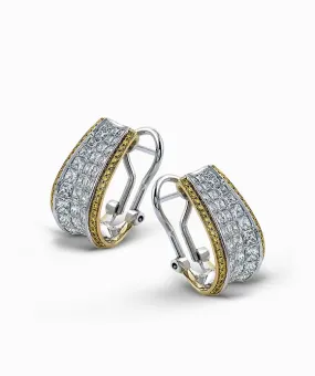 Simon G. - 18K Gold Two Tone Earrings