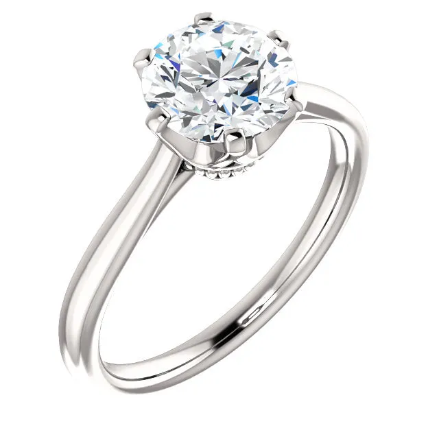 Solitaire Crown Style Setting for Round Diamond