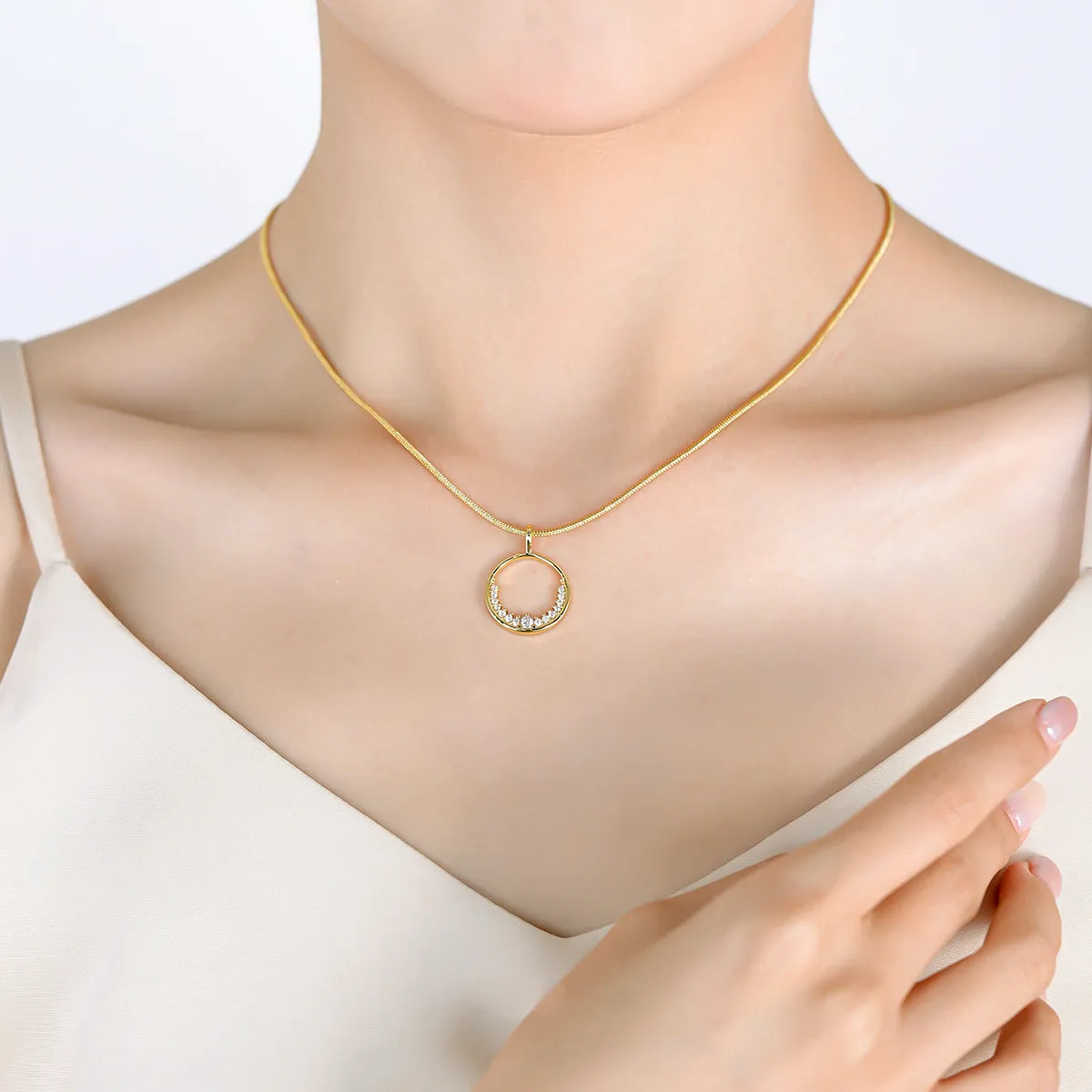 Sway Serpent Necklace in 18kt Gold Over Sterling Silver