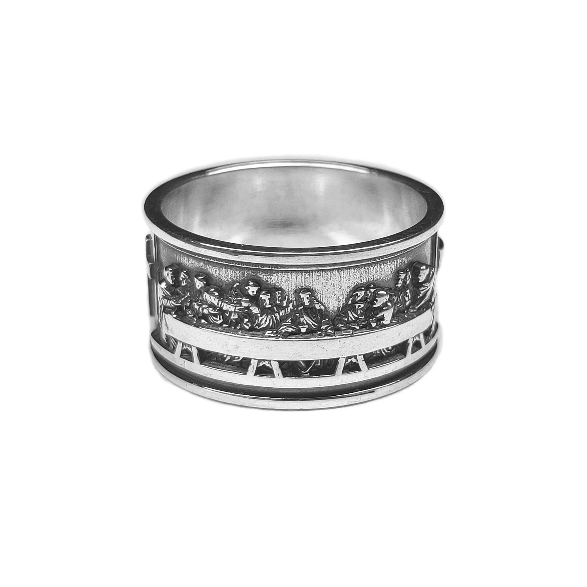 The Last Supper of Jesus Christ Leonardo da Vinci Art Sterling Silver Band Ring