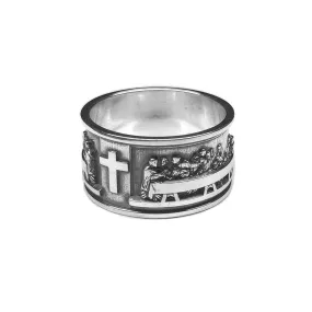 The Last Supper of Jesus Christ Leonardo da Vinci Art Sterling Silver Band Ring