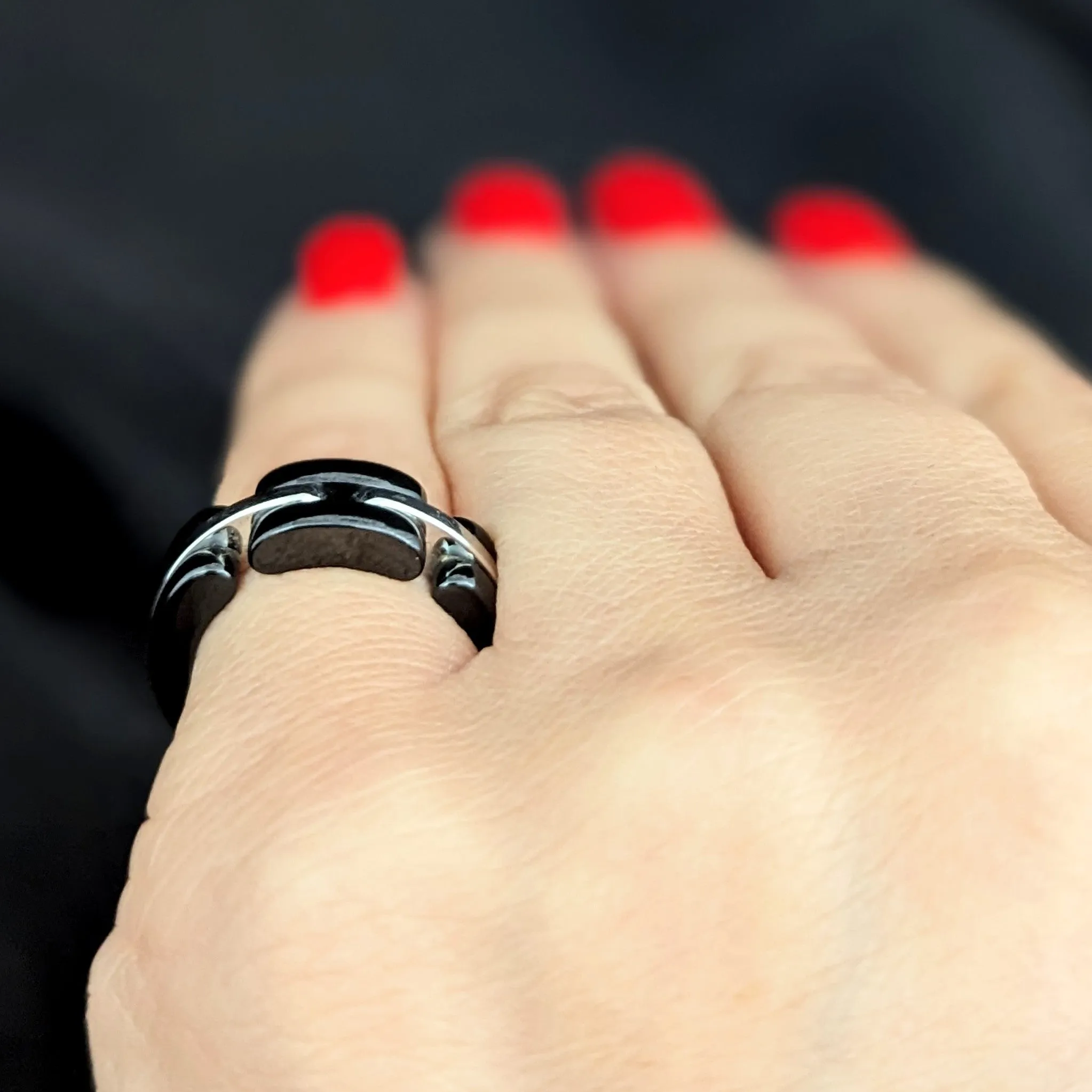 The Paris - CHANEL Ultra 18k White Gold Black Ceramic Ring