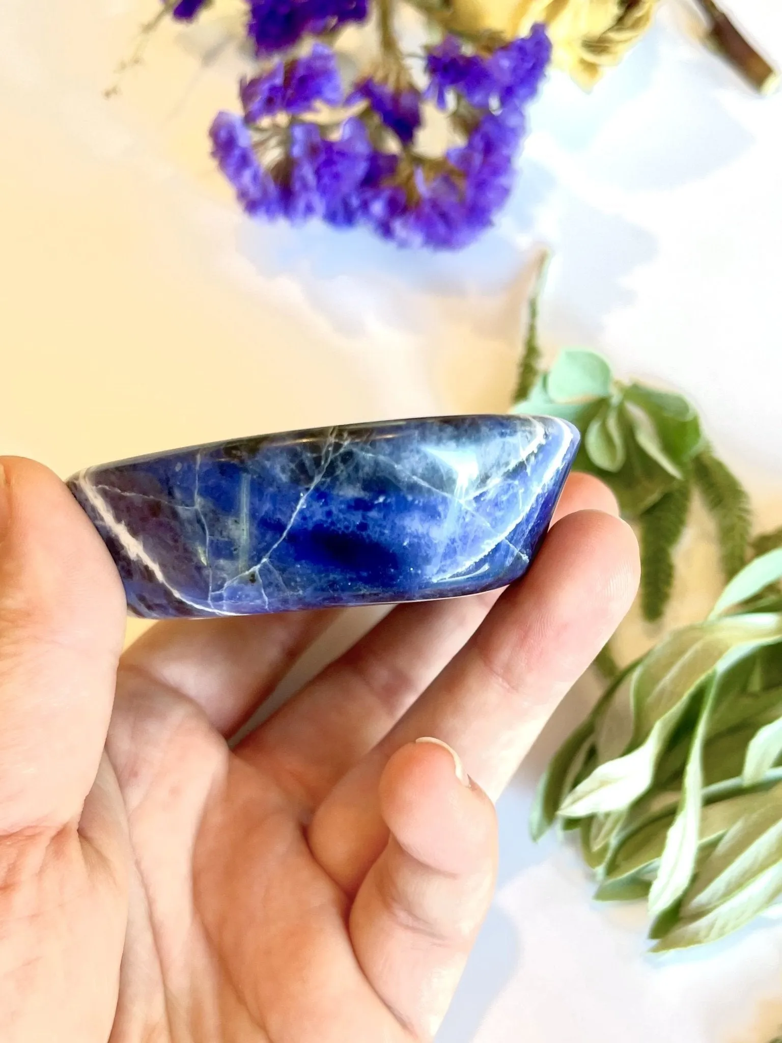 True Blue Heart Sodalite Dish