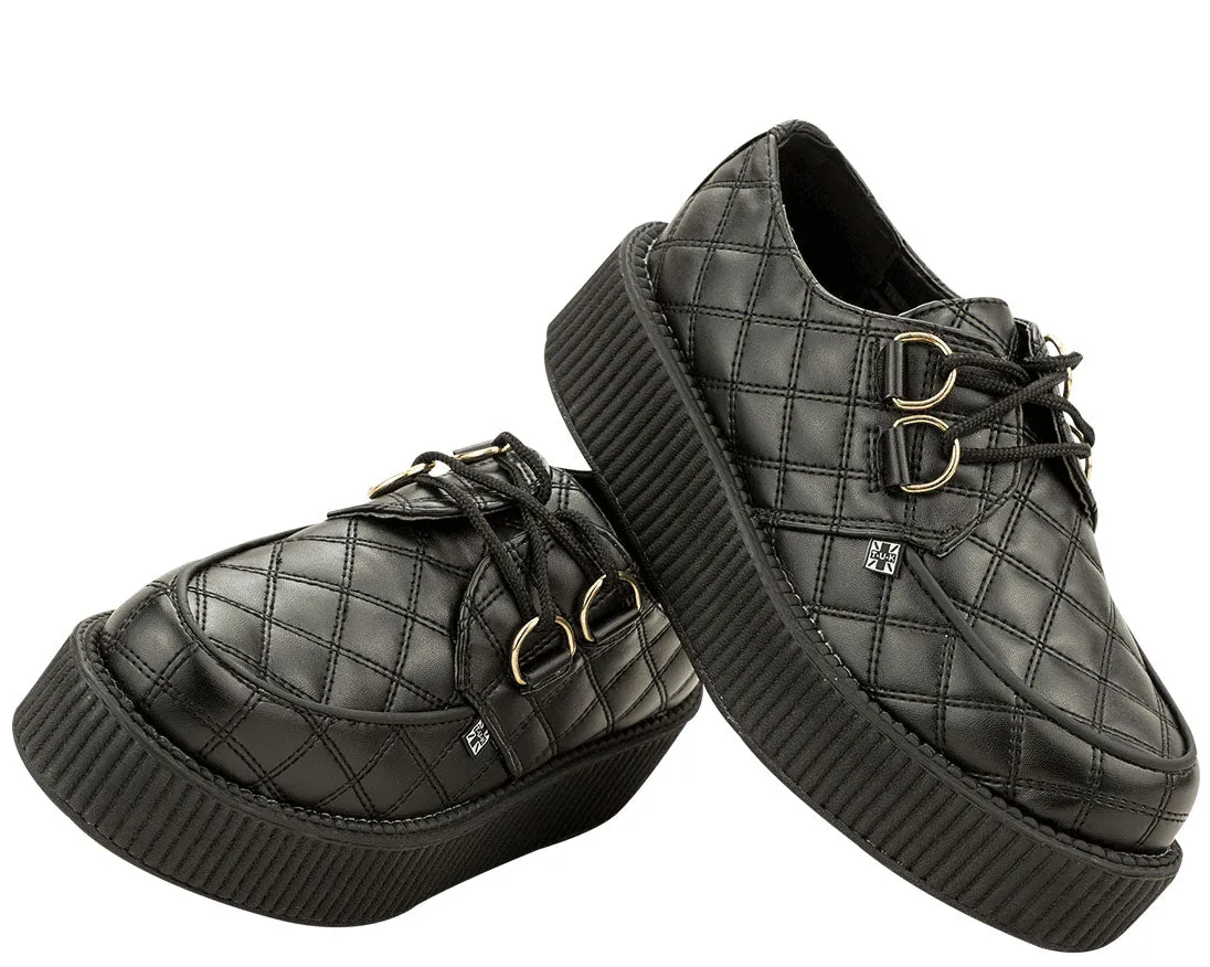 T.U.K BLACK QUILTED MONDO CREEPER