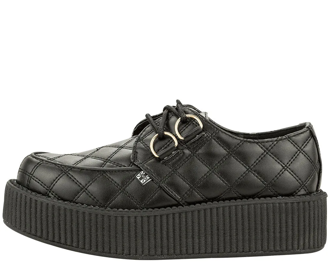 T.U.K BLACK QUILTED MONDO CREEPER