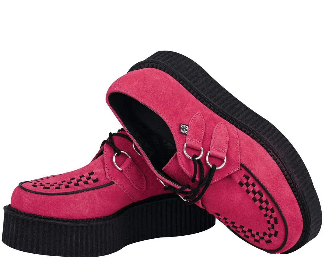 T.U.K Hot Pink Suede Viva Mondo Creeper