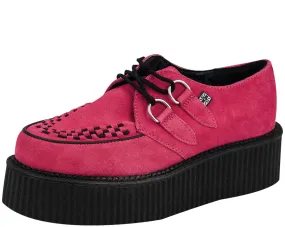 T.U.K Hot Pink Suede Viva Mondo Creeper