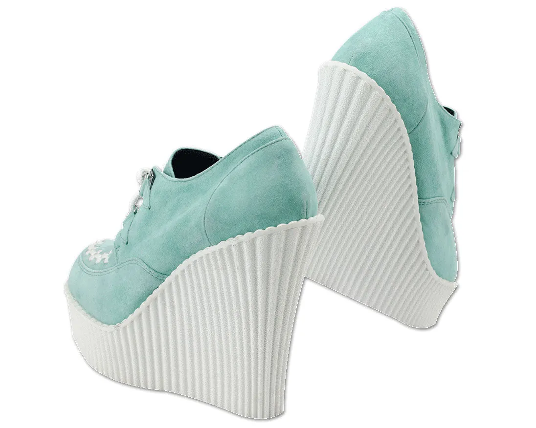 T.U.K Mint Suede Creeper Wedge